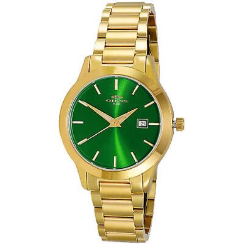 Oniss Women`s Royal Green Dial Watch - ON4441-LGGN