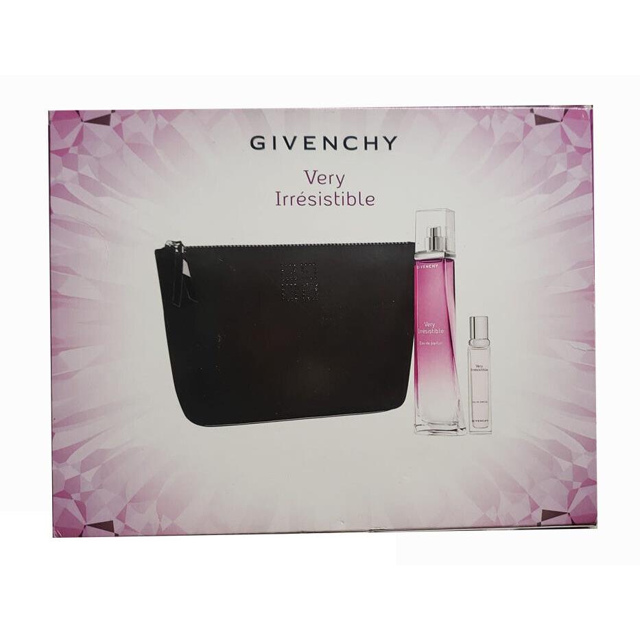 Very Irresistible by Givenchy 3 Piece For Women-2.5 oz EDT+0.42 T/s+pouch