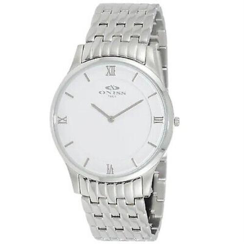 Oniss Men`s Rustic White Dial Watch - ON5562-MWT