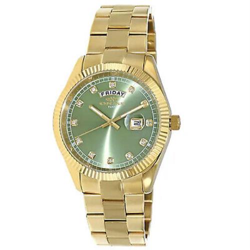 Oniss Men`s Admiral Green Dial Watch - ON3881-MGGN