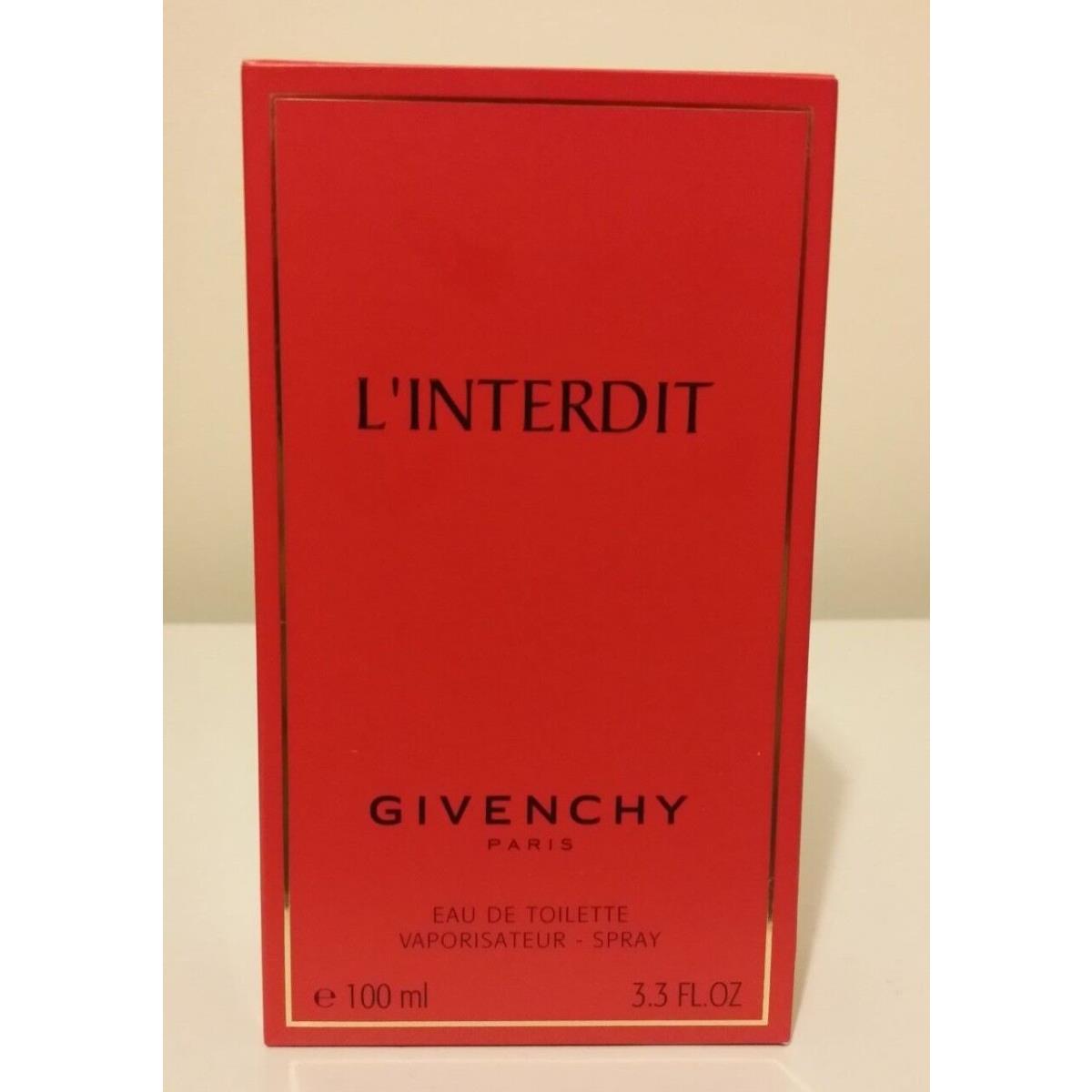 Givenchy L`interdit 3.3 / 3.4 oz / 100 ml Edt Spray For Women