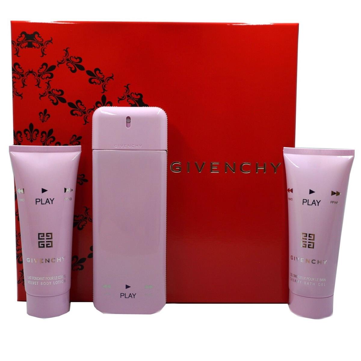 Givenchy Play For Her 3 Piece Gift Set Eau DE Parfum Spray 75ML NIB-P145021