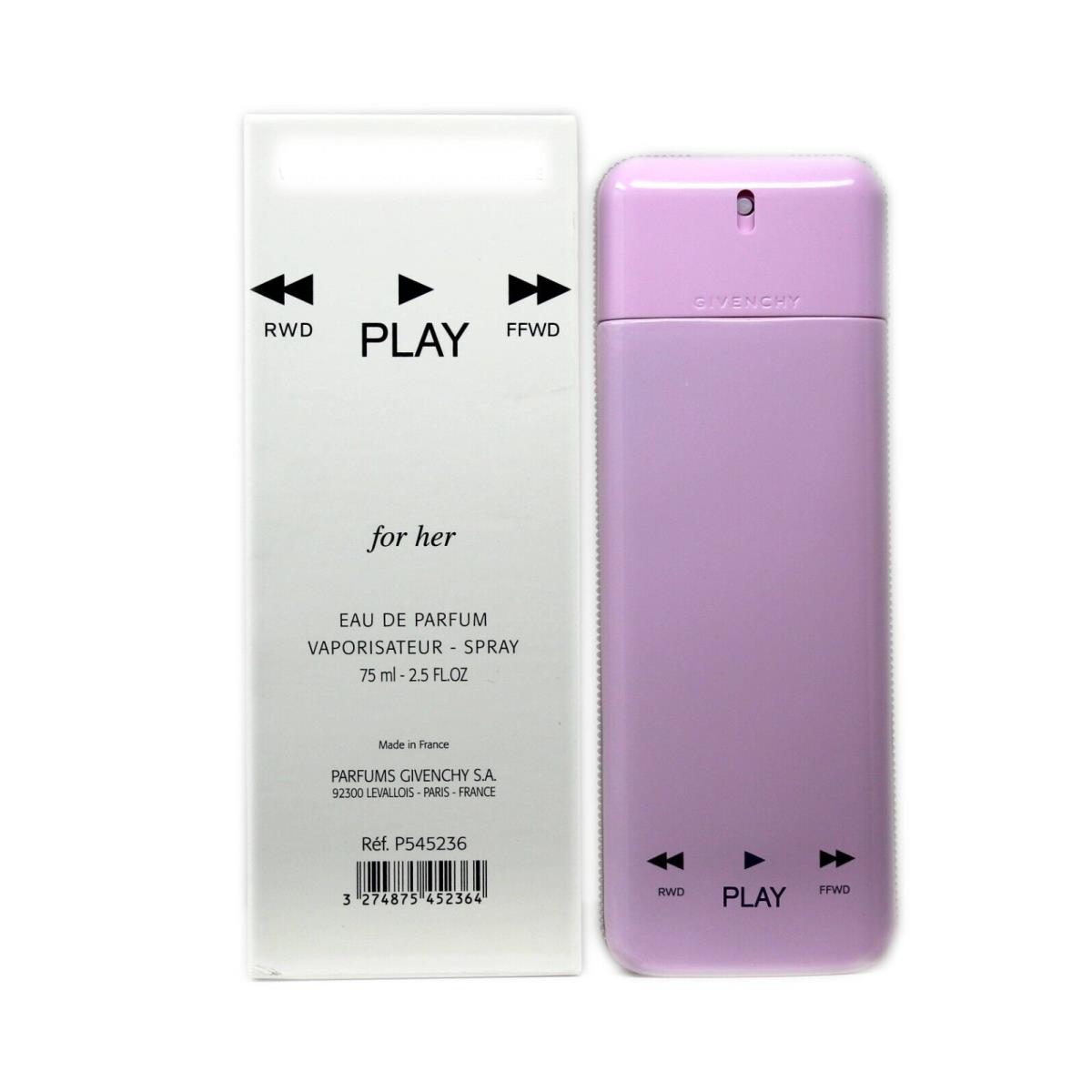 Givenchy Play For Her Eau DE Parfum Spray 75 ML/2.5 Fl.oz. T