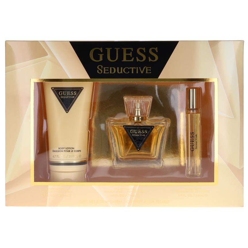 Seductive By Guess For Women Set: Edt+edt+body Lotion 2.5+0.5+6.7 oz