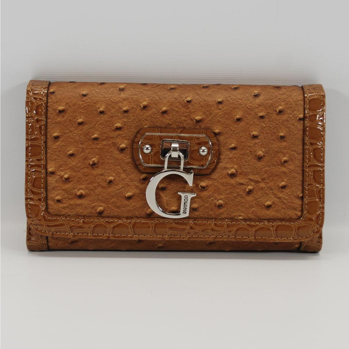 Guess Tamora Slg Cognac Clutch Wallet