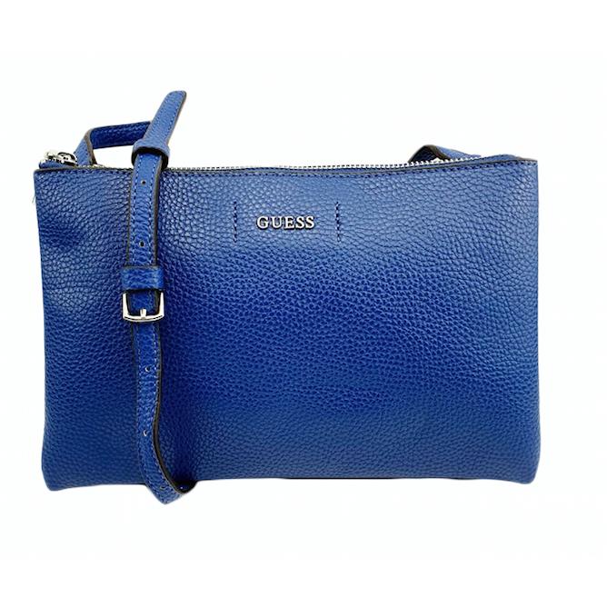 Guess Varsity Pop Navy Blue Crossbody Women`s Handbag L119206 - Exterior: Blue
