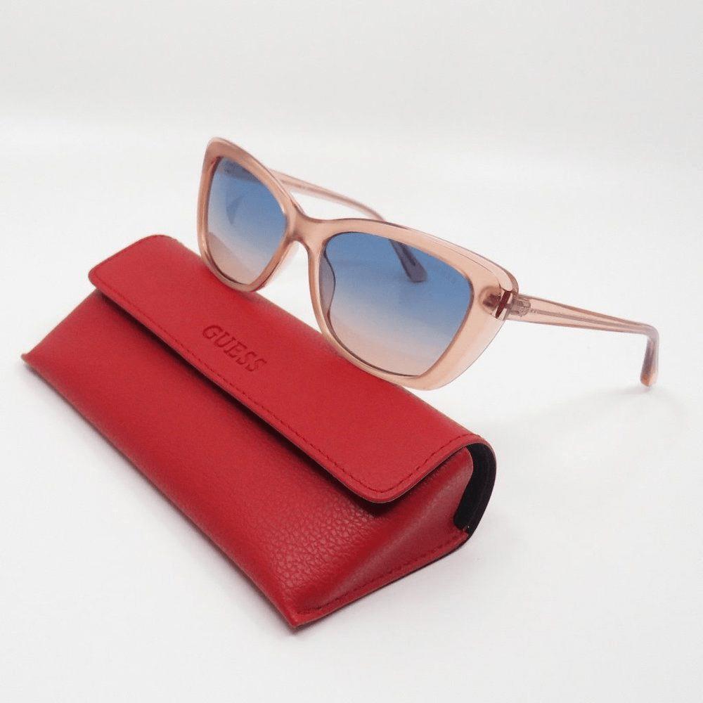 Guess GU7774/S 74W Coral/blue Gradient Cat Eye Sunglasses