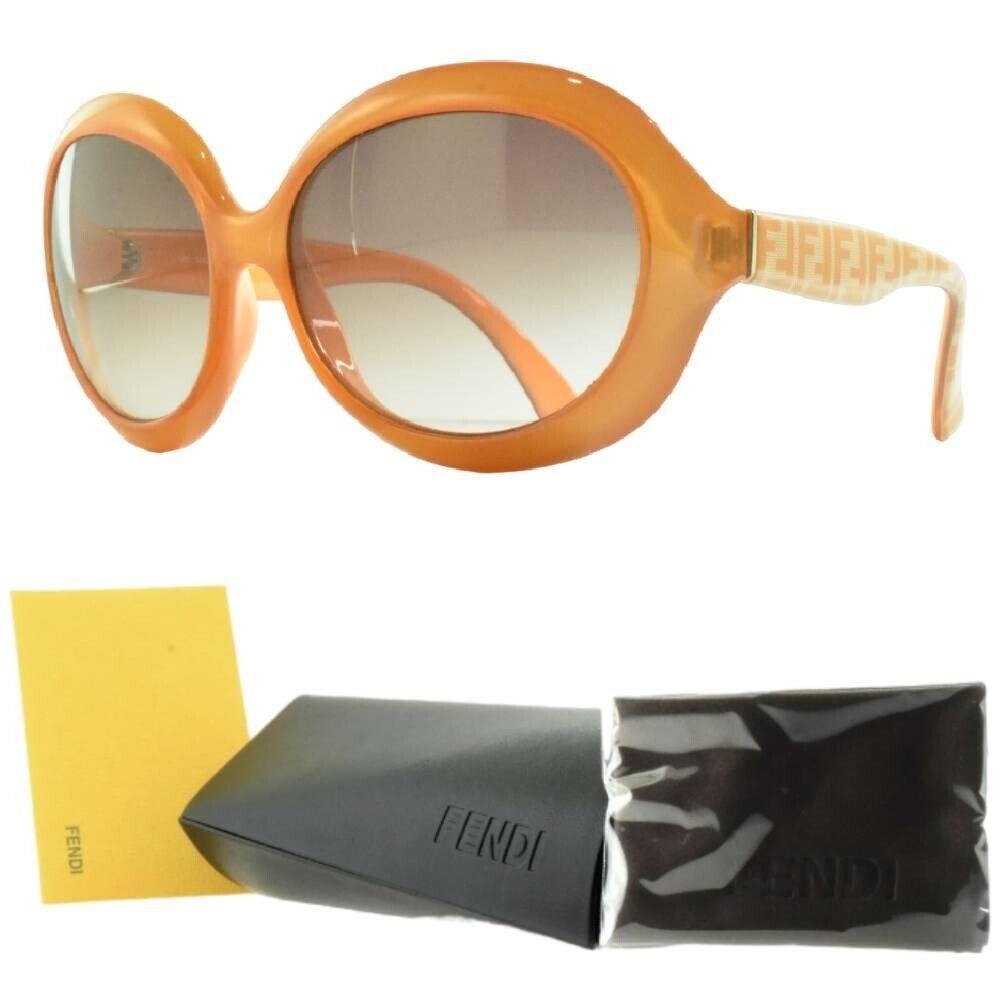 Fendi FS 5072 749 Womens Full Rim Oval Pastel Peach Sunglasses