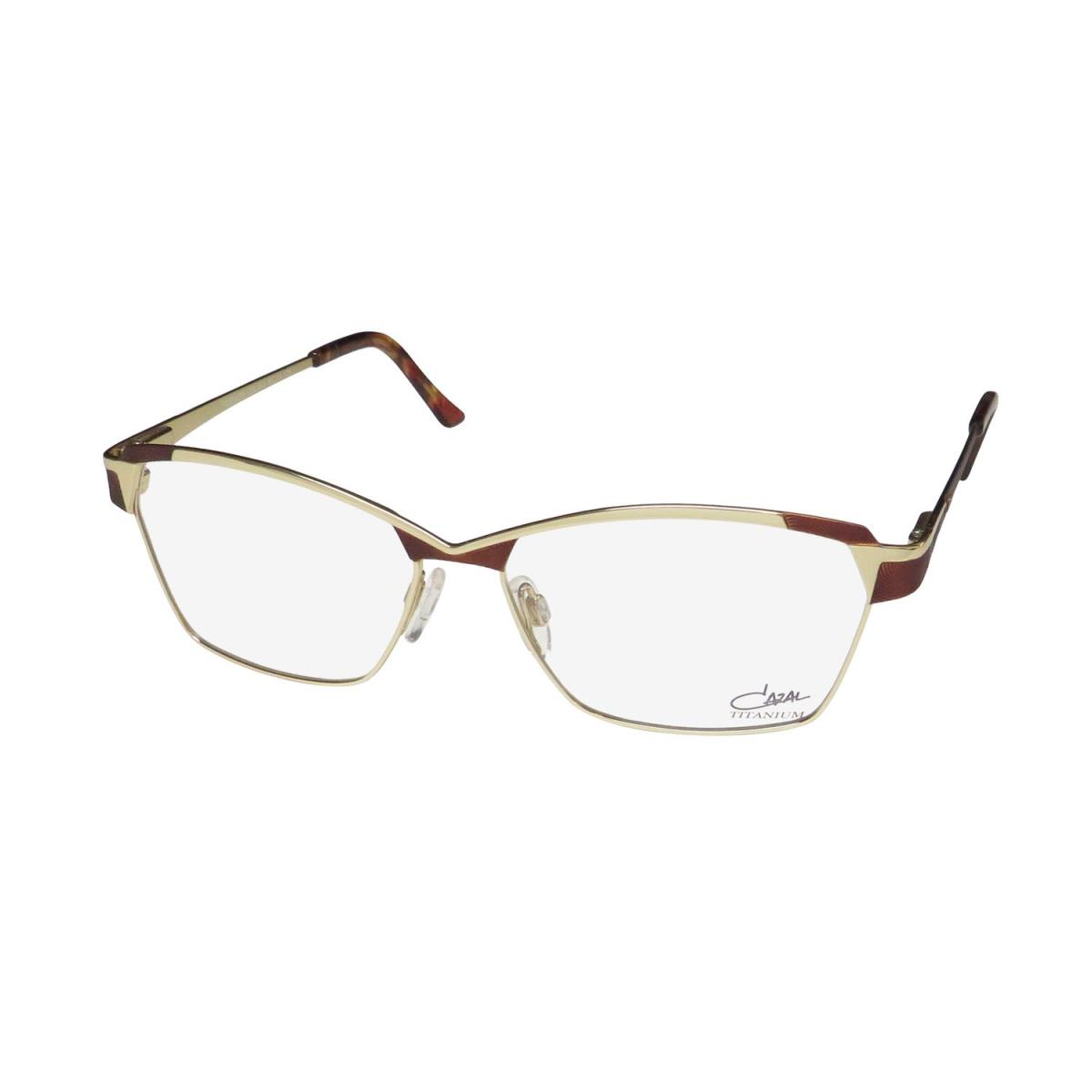 Cazal 4285 Titanium Metal NO Allergy Materials Premium Eyeglass Frame/eyewear Gold / Brown