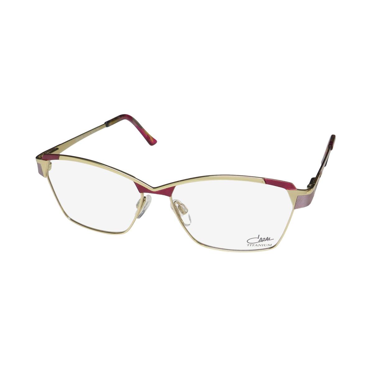 Cazal 4285 Titanium Metal NO Allergy Materials Premium Eyeglass Frame/eyewear Gold / Pink