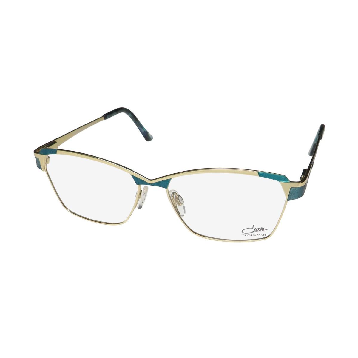 Cazal 4285 Titanium Metal NO Allergy Materials Premium Eyeglass Frame/eyewear Gold / Teal