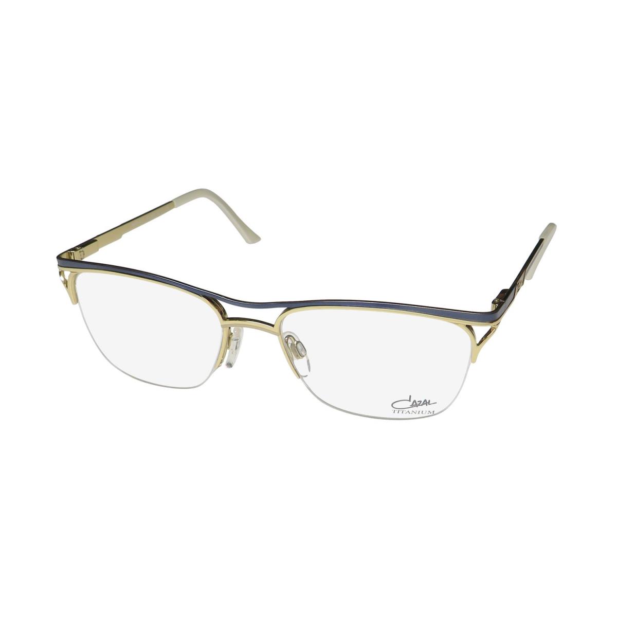 Cazal 4278 Titanium Half-rim Imported From Germany Rare Eyeglass Frame/glasses Gold / Blue