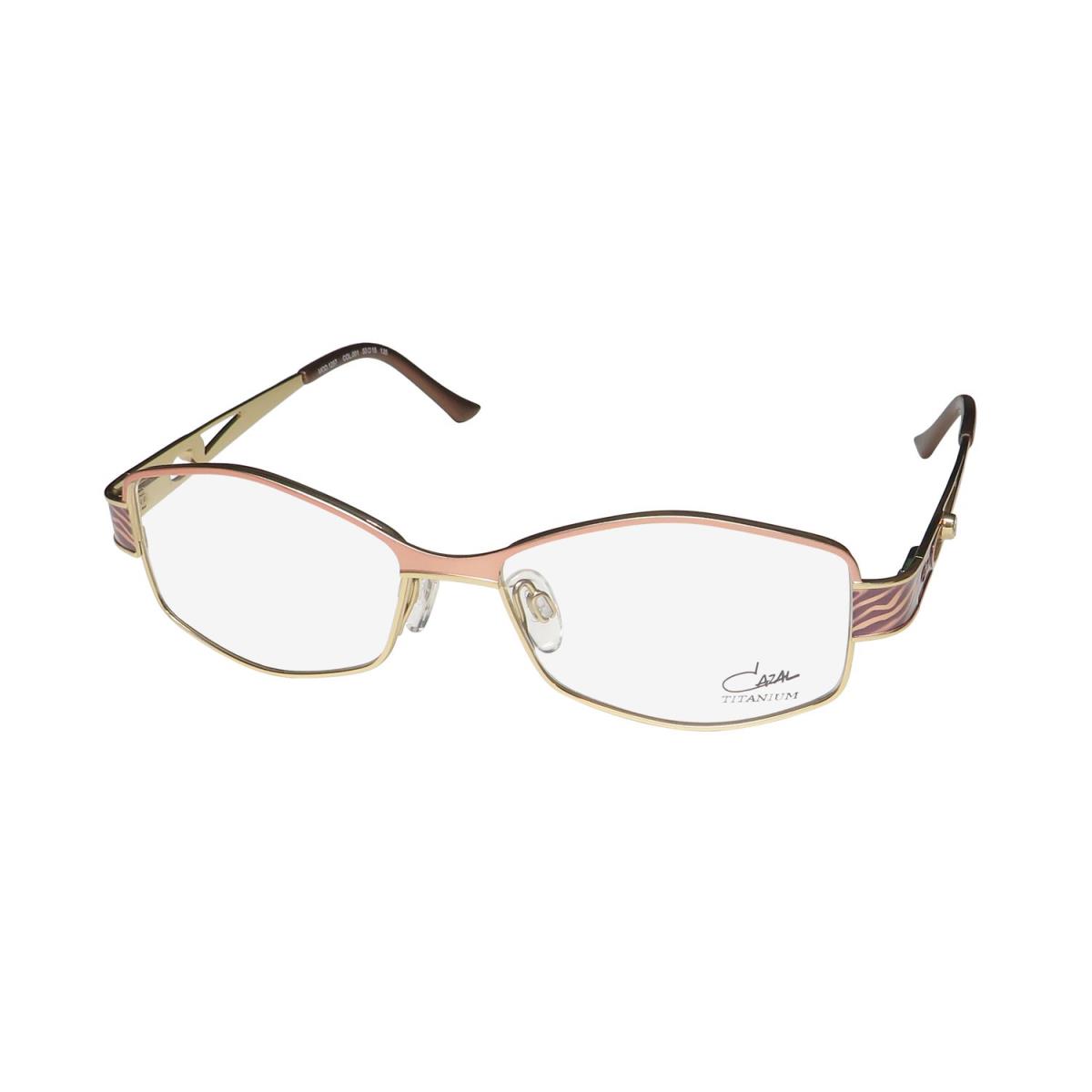 Cazal 1257 Titanium Metal Retro/vintage Collection Rare Eyeglass Frame/glasses Salmon / Gold