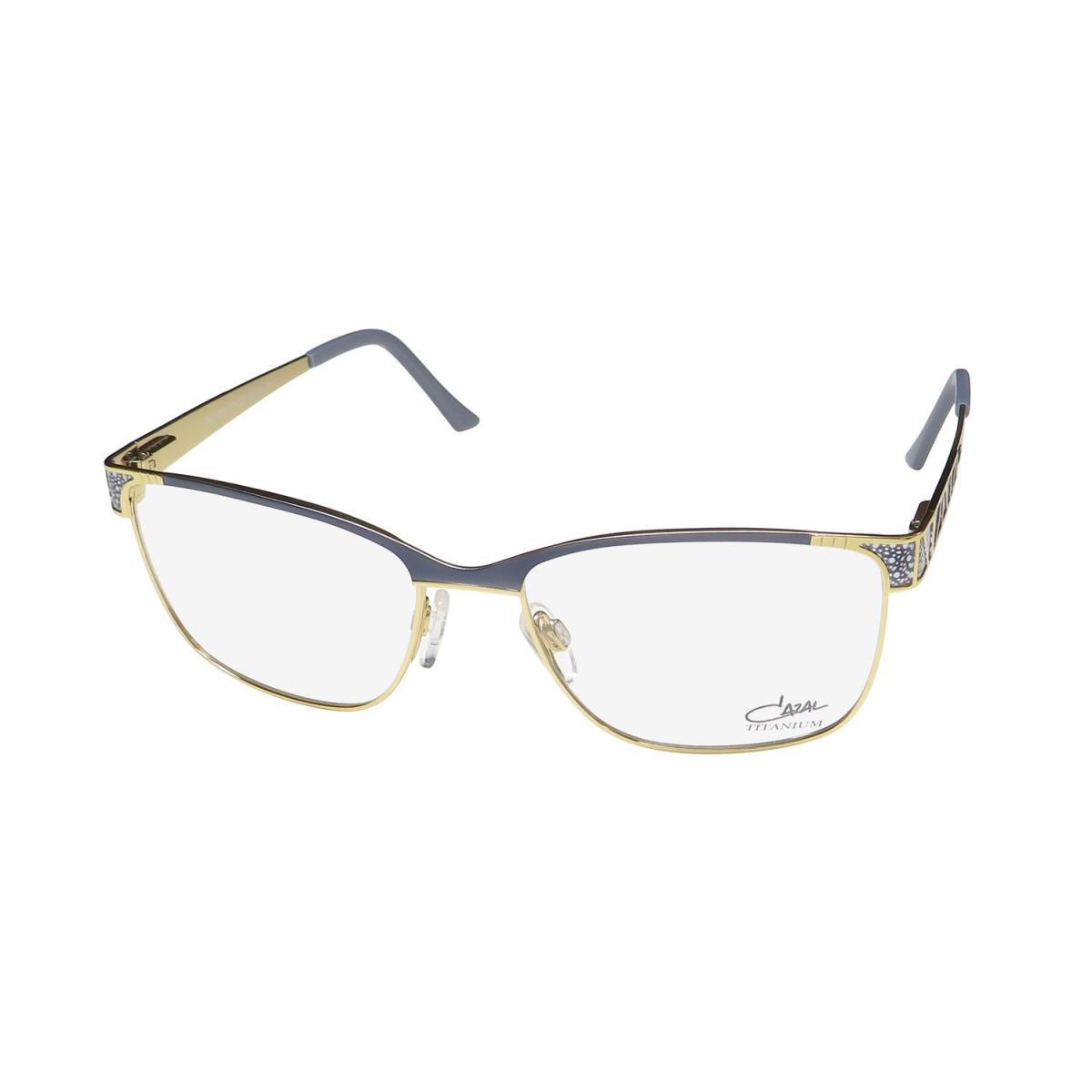 Cazal 4287 Titanium Made IN Germany Designer Rare Eyeglass Frame/glasses Smoke Blue / Gold