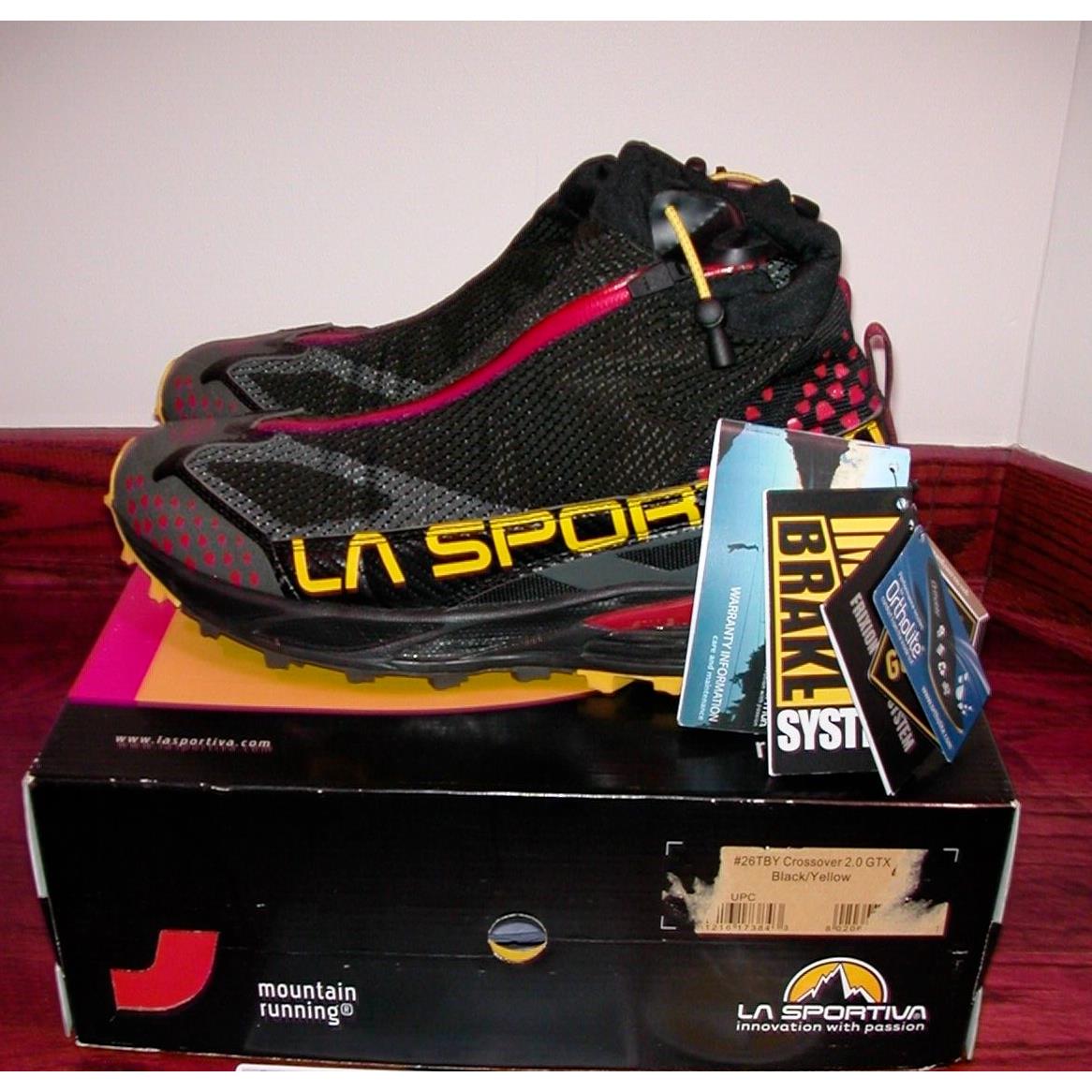 La Sportiva Crossover 2.0 Gtx Running Shoe Men`s 12.5+ - Euro 46.5 Black/yellow