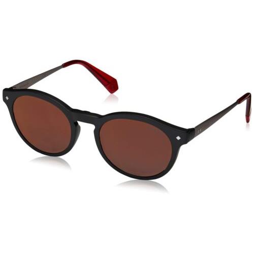 Polaroid Sunglasses Pld 6081/G/CS Round Sunglasses Black Red Gold/polarized Red
