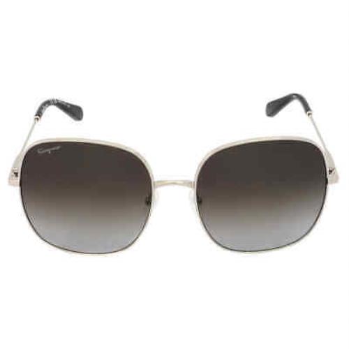 Salvatore Ferragamo Grey Gradient Square Ladies Sunglasses SF300S 041 59