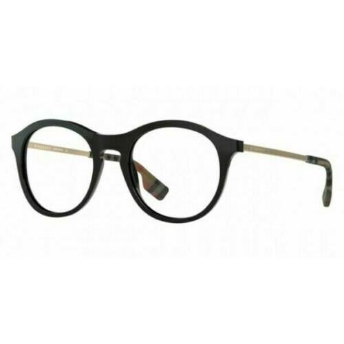 Burberry BE2287 3001 48MM Round Eyeglasses 48-19-140 Black Optical Frame