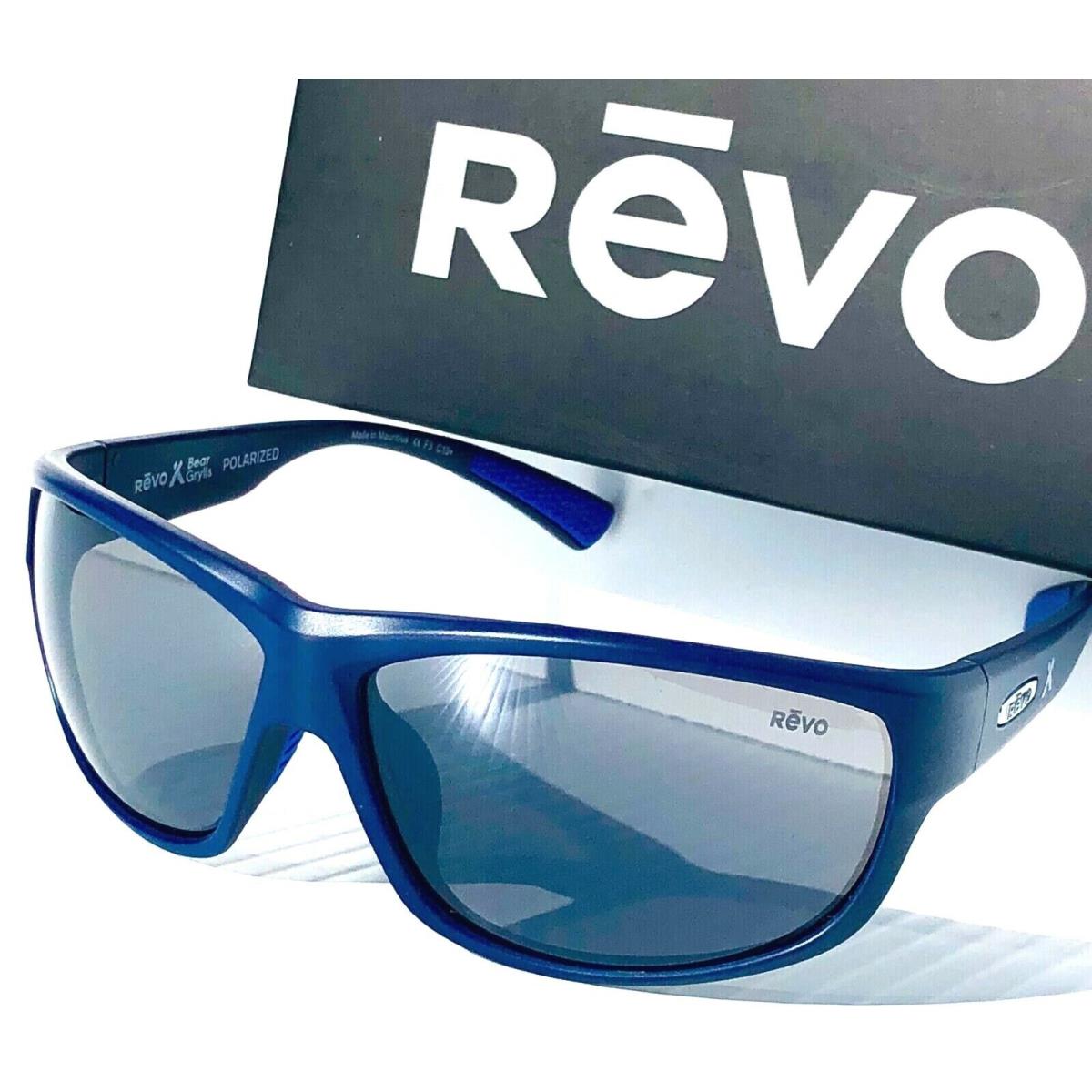 Revo Caper Bear Grylls Matte Blue Polarized Gray Sunglass 1092 05 GY