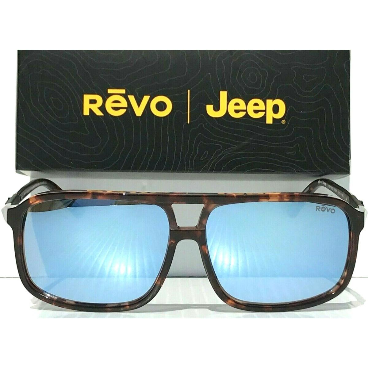 Revo Jeep Desert Tortoise Polished 60mm Pilot Polarized Blue Water Sunglass 1165 02