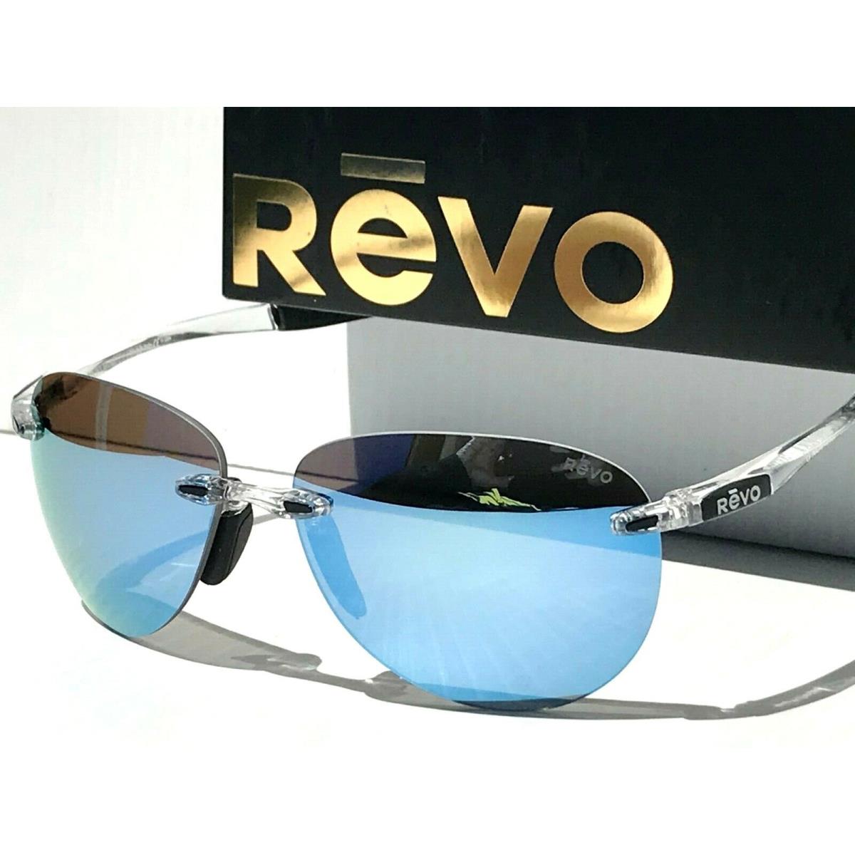 Revo Descend A Clear Crystal Polarized Blue Water Lens Sunglass 1169 09 BL