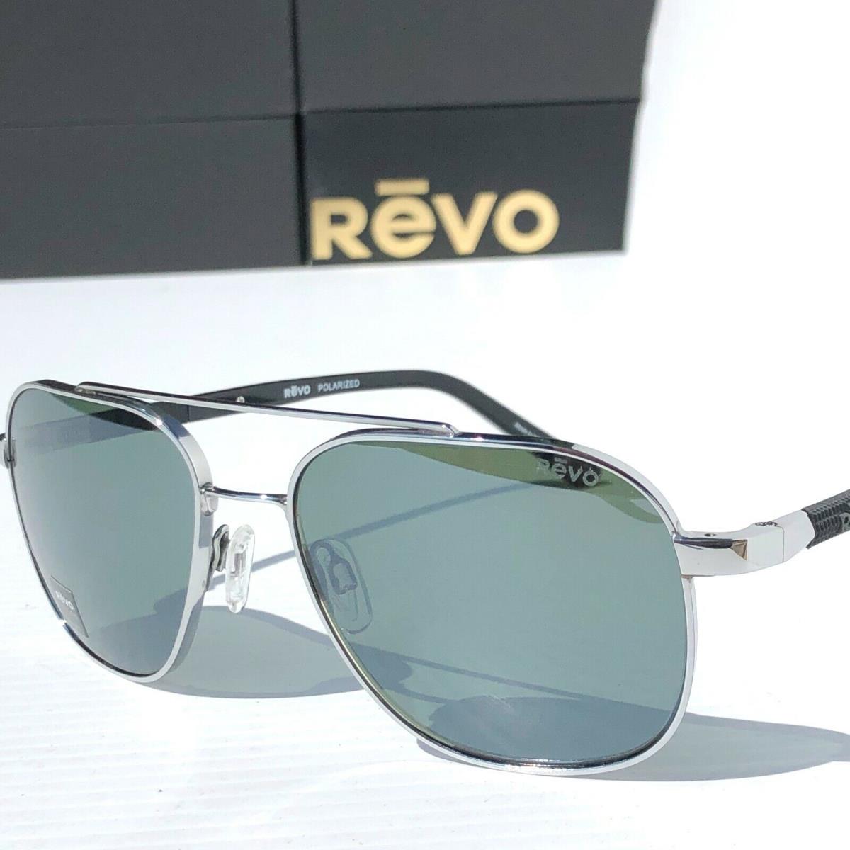 Revo Harrison S85 Chrome w Polarized Green Glass Lens Sunglass 1108 03 SG50