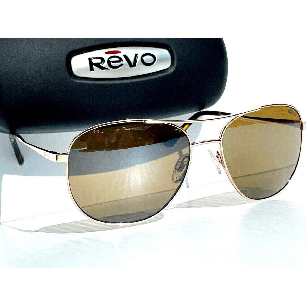 Revo Maxie Shiny Gold Aviator Polarized Bronze Lens Sunglass 1080 04 BR