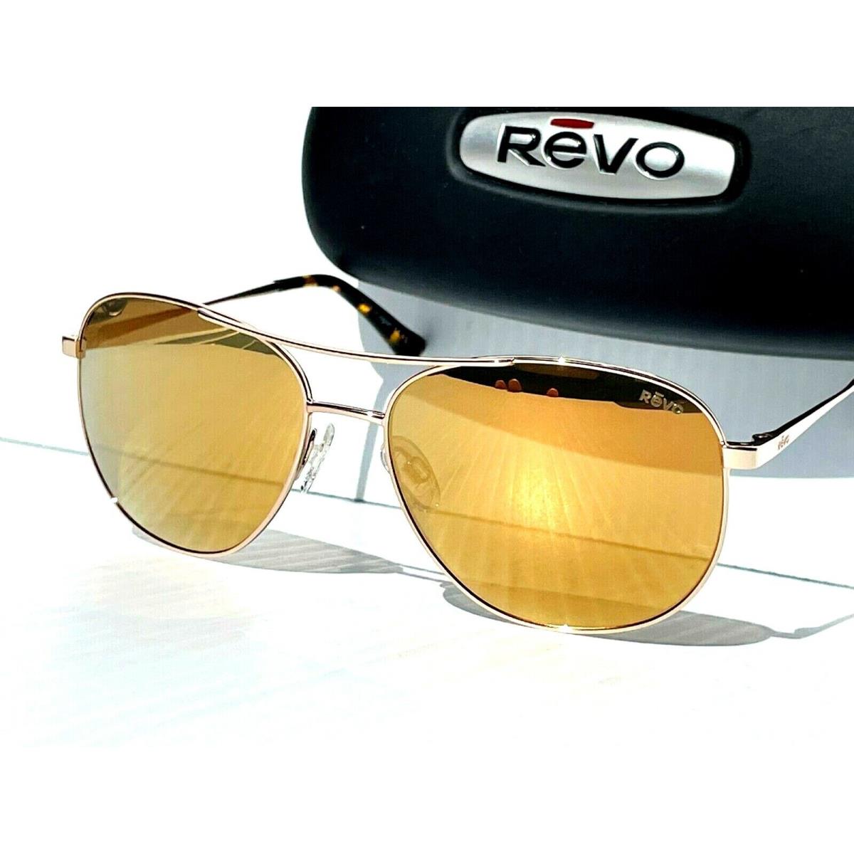 Revo Maxie Gold Aviator Polarized Champagne Gold Lens Sunglass 1080 04 CH