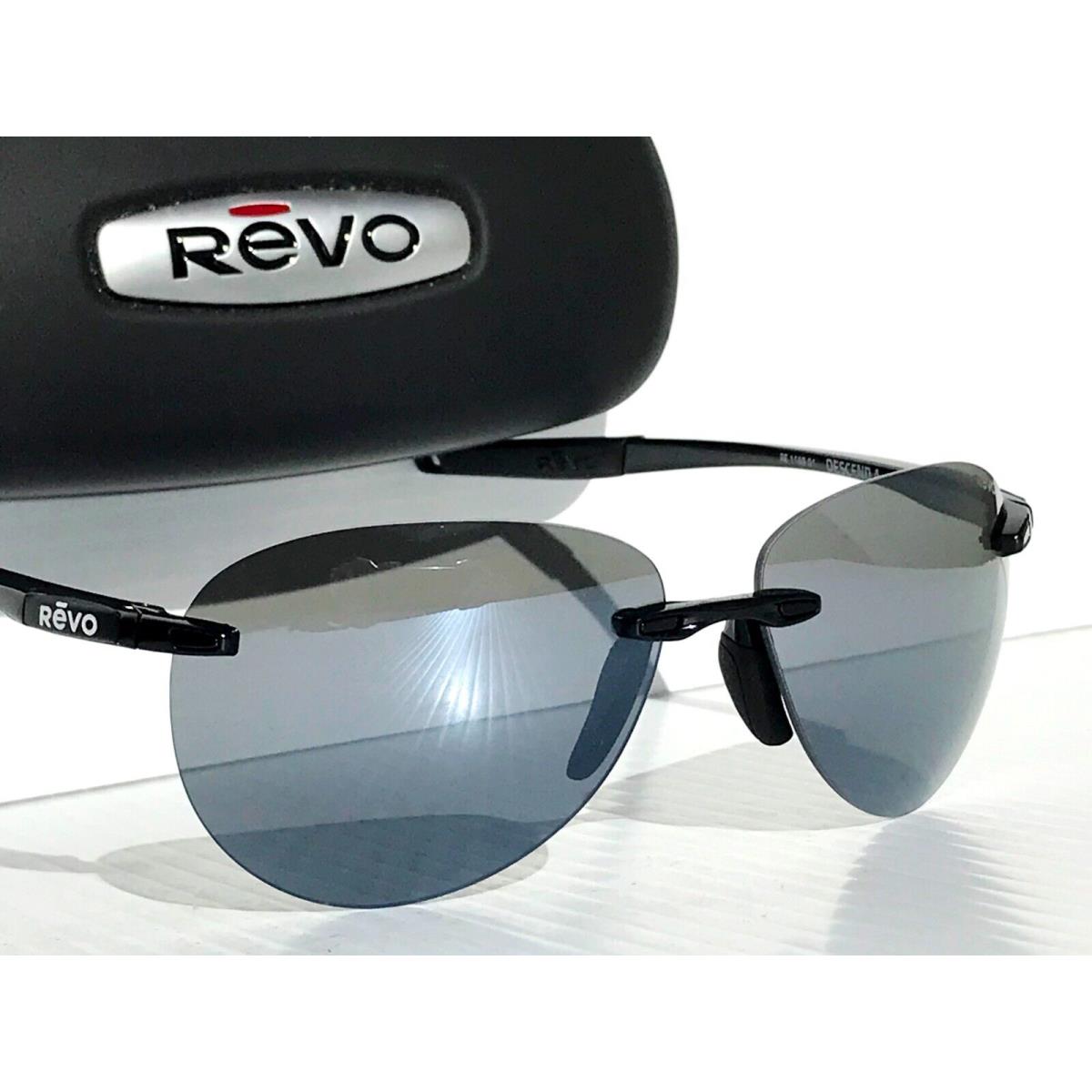 Revo Descend A Shiny Black Polarized Graphite Grey Lens Sunglass 1169 01 GY