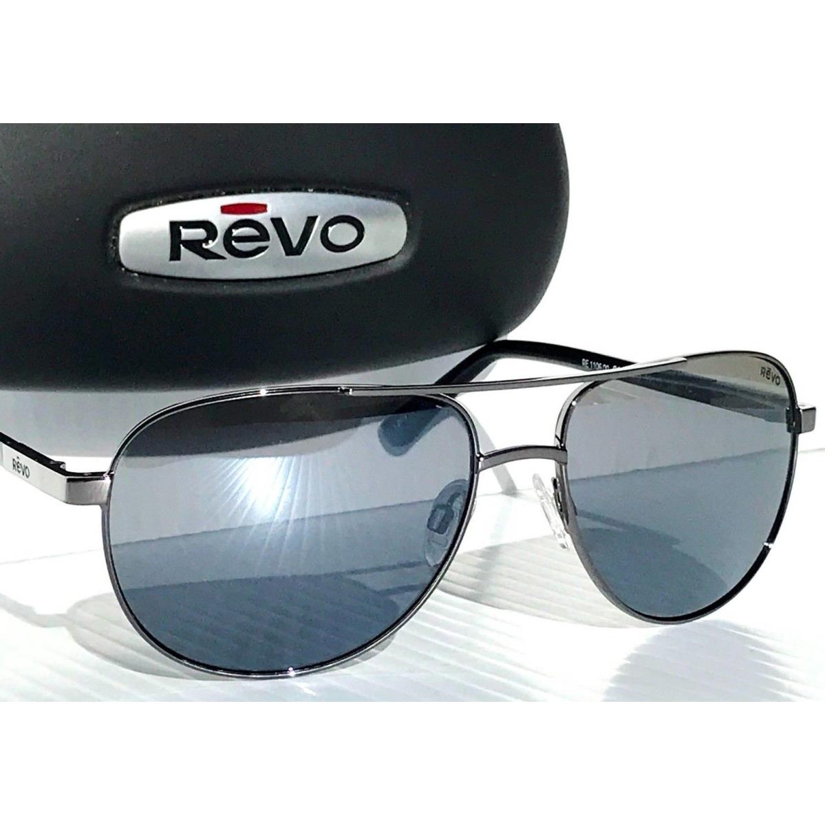 Revo Conrad Gunmetal Aviator Polarized Gray Lens Sunglass RE 1106 00 GY