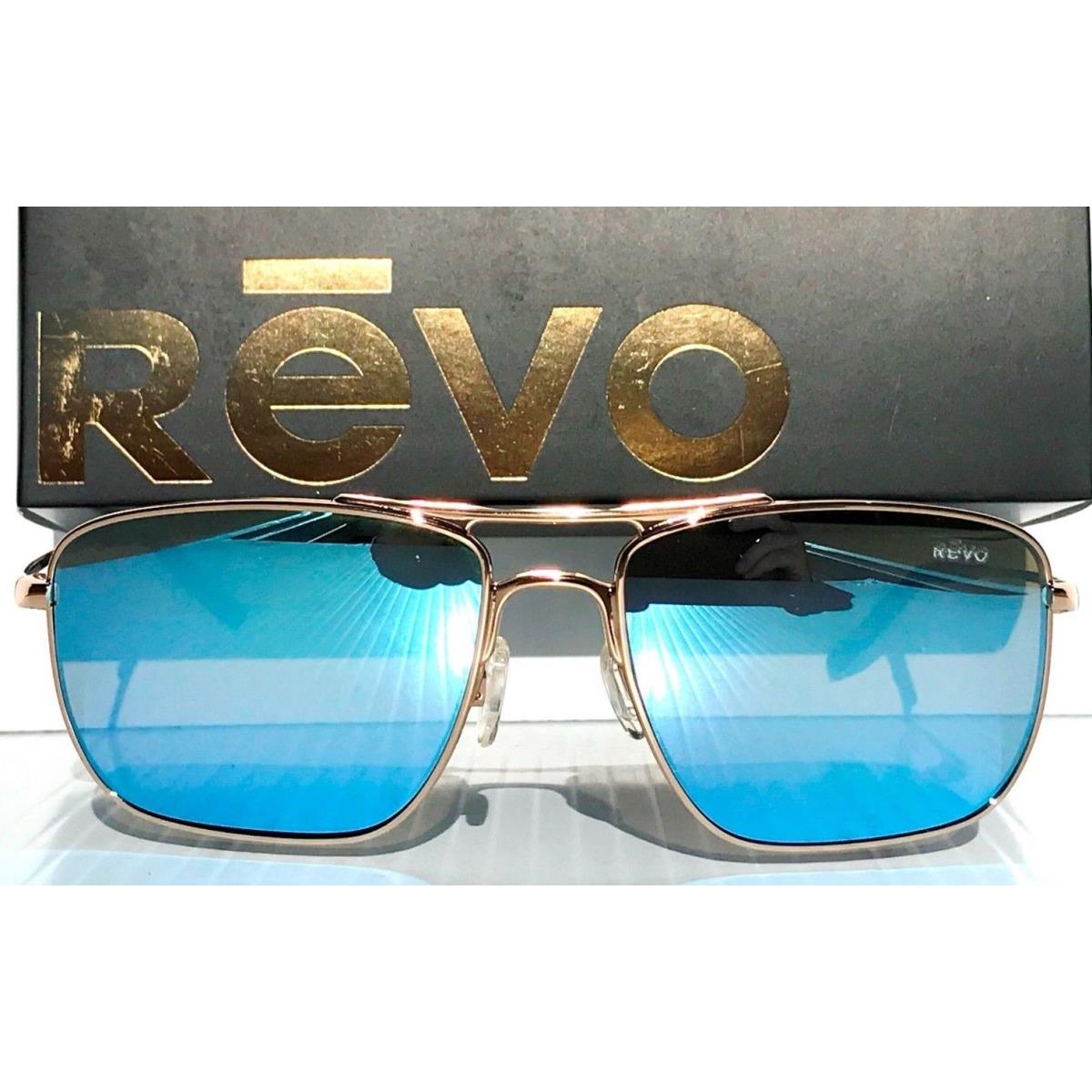 Revo Ground Speed Gold Polished Pilot Polarized Blue Sunglass 3089 02 BL