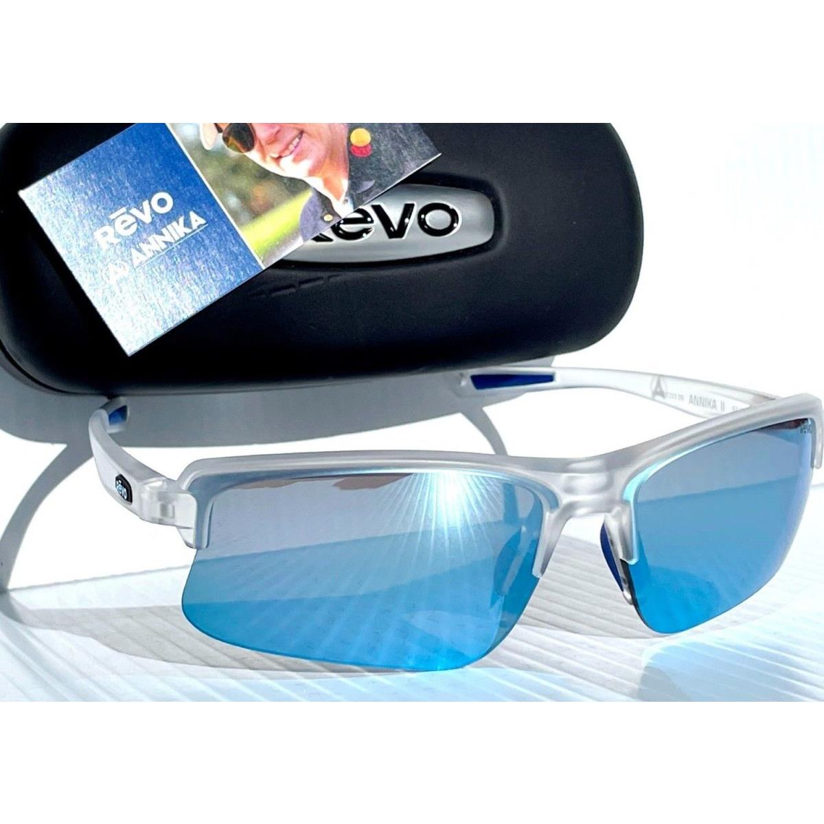 Revo Annika 2 Matte Crystal Polarized Blue Water Lens Sunglass 1203 09 BL