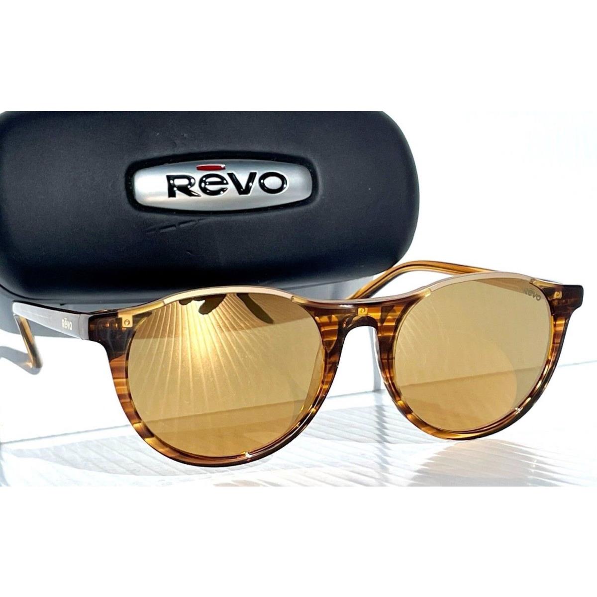 Revo Kendall Palm Springs Amber Horn Polarized Gold Lens Sunglass 1200 11 CH