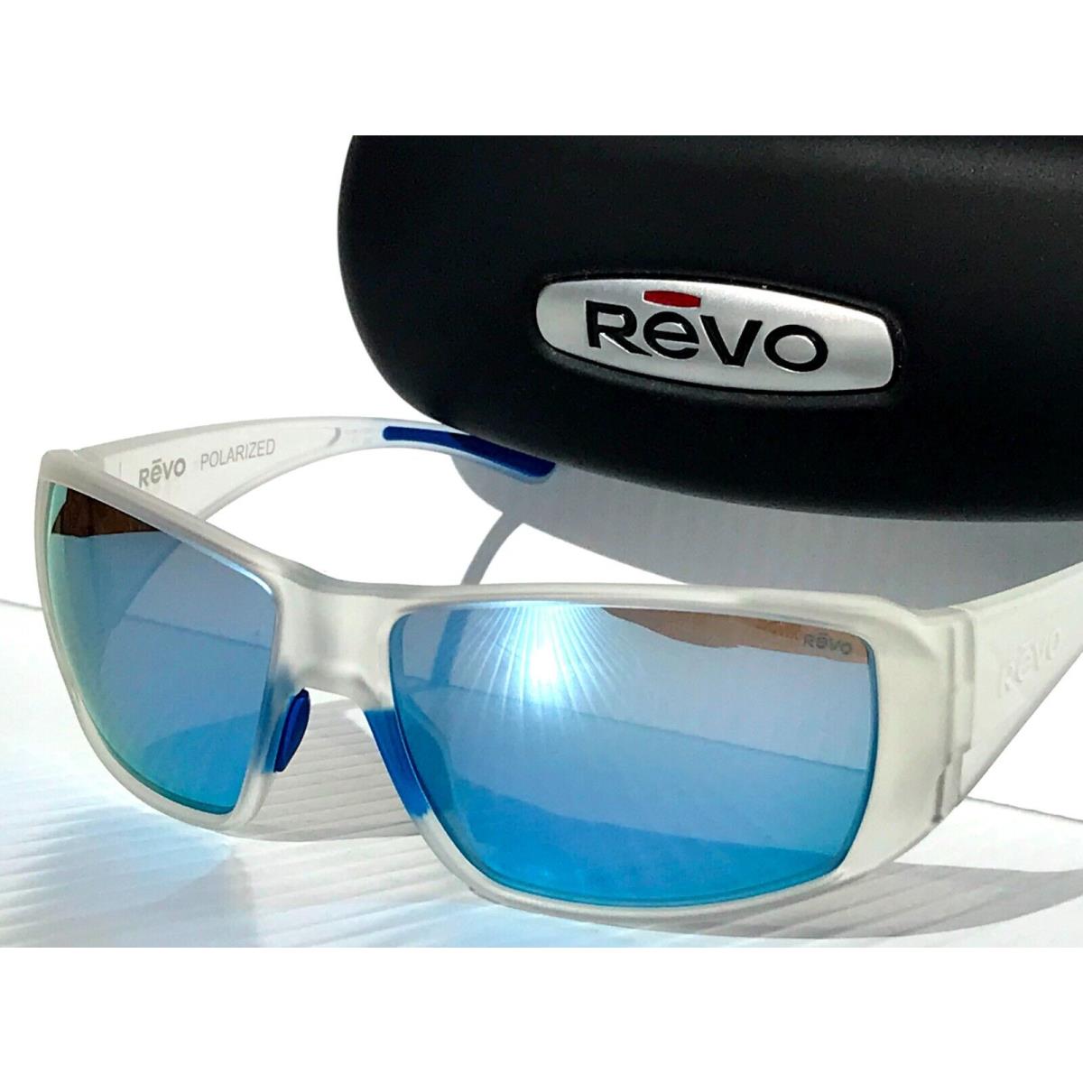 Revo Dune Matte Crystal Clear Polarized Blue Lens Sunglass RE 1202 09 BL