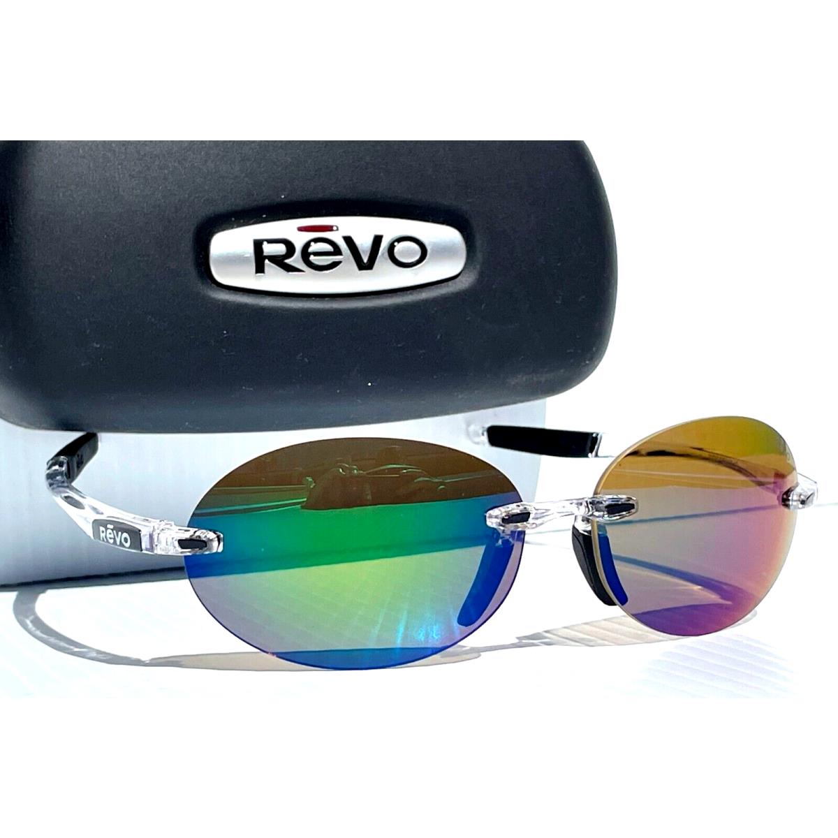 Revo Descend O Shiny Crystal Polarized Green Water Sunglass 1168 09 GN