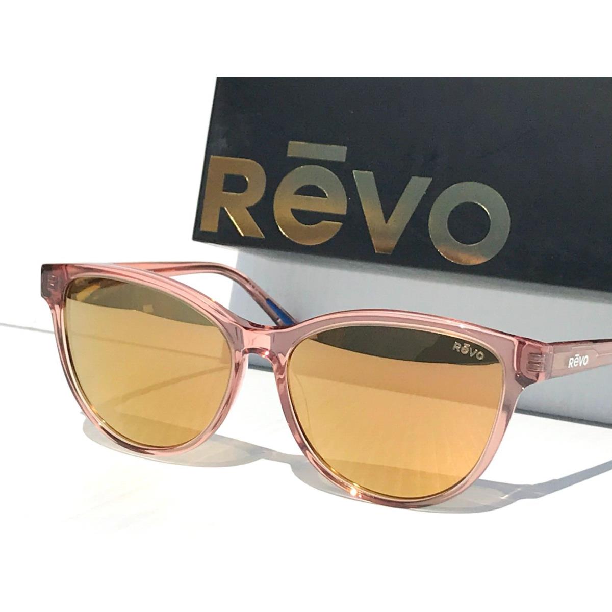 Revo Daphne Crystal Mauve Polarized Gold Lens Sunglass 1101 10 CH