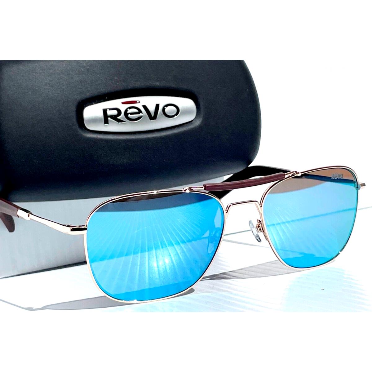 Revo Pierson Polished Gold Polarized Blue Lens Sunglass 1067 04 BL