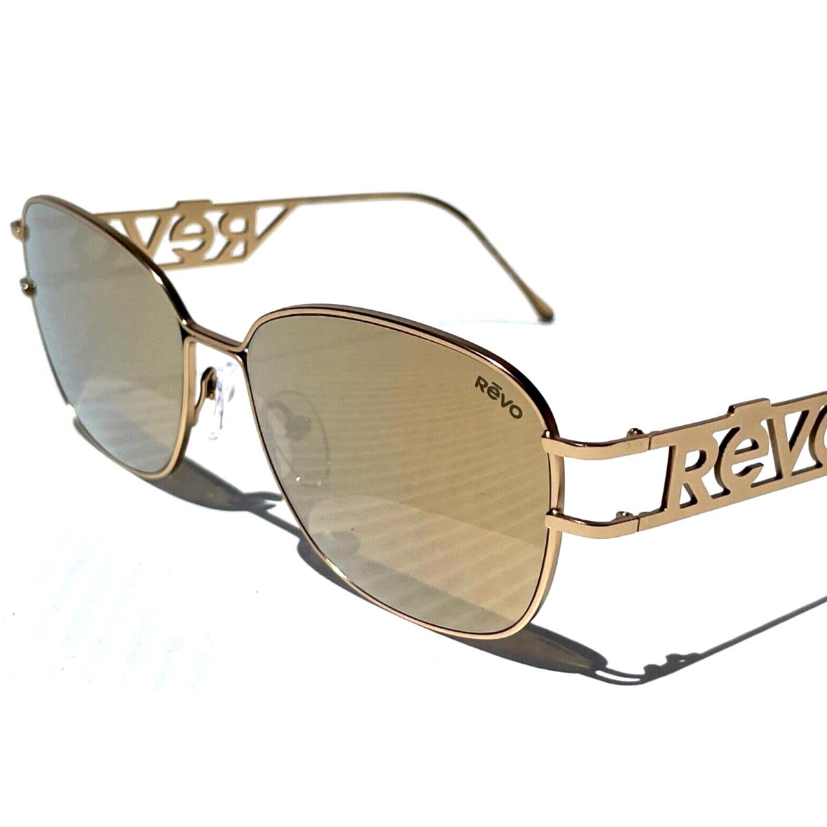Revo Air 4 Satin Gold Polarized Gold Mirror Lens Sunglass 1214 14 CH