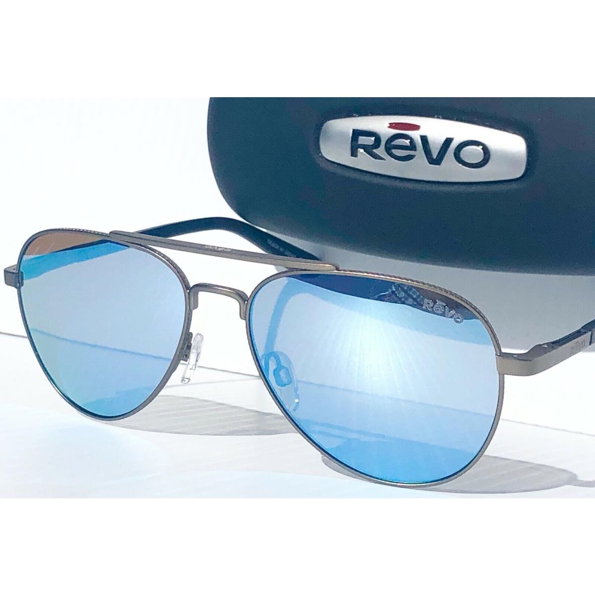 Revo Raconteur 2 Gunmetal 57mm Aviator Polarized Blue Sunglass 1146 00 BL