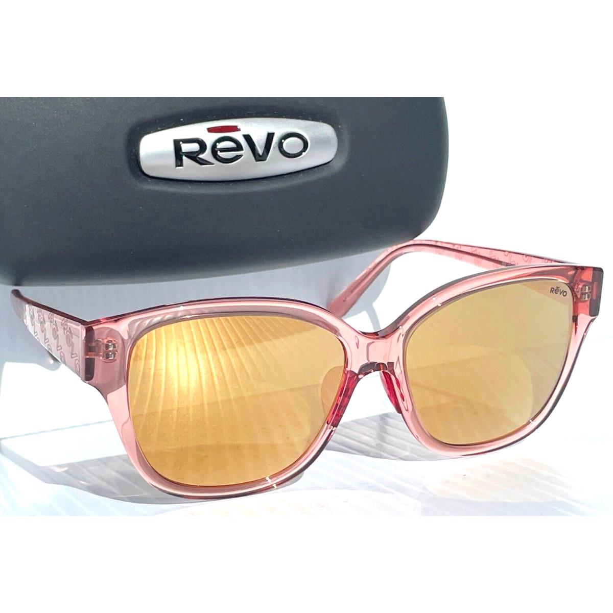 Revo Perry Shiny Crystal Mauve Polarized Champagne Gold Sunglass 1219 14 CH