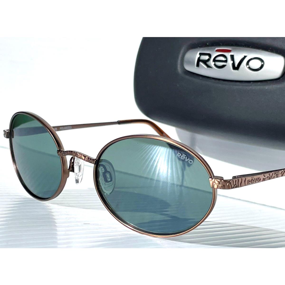 Revo Python 1 Antique Bronze Polarized Green Round Sunglass 1147 02 SG50