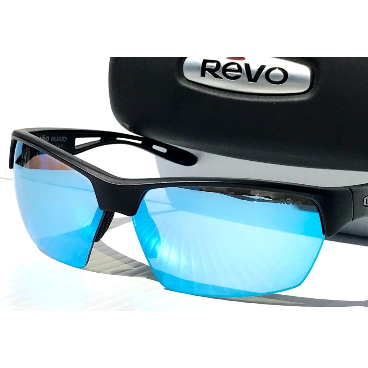 Revo Jett Matte Black Polarized Blue Water Lens Sunglass RE 1167 01 Blp