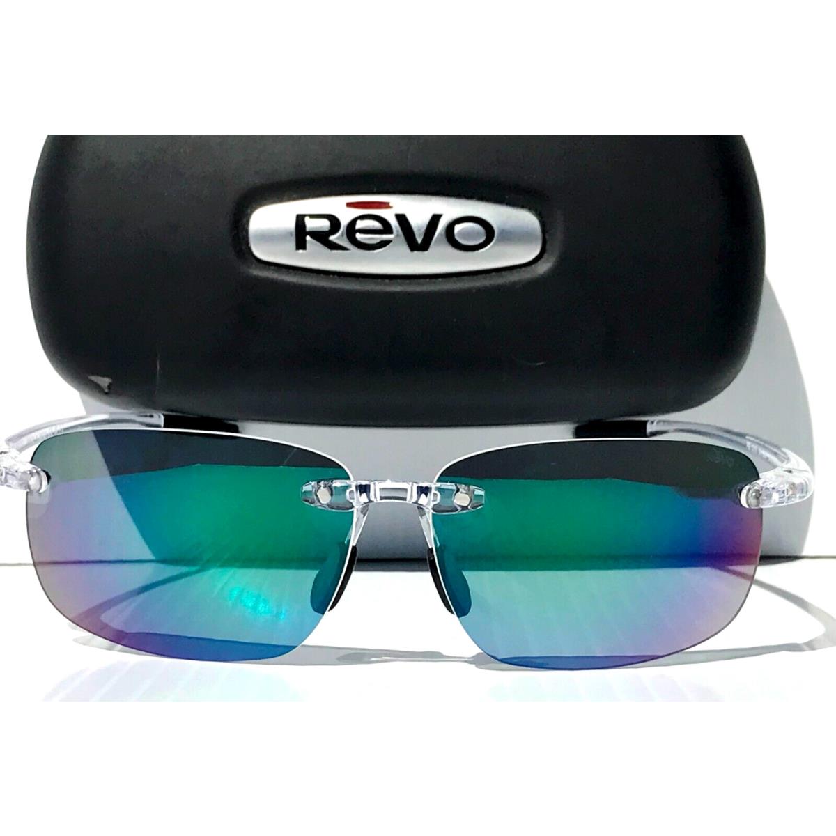 Revo Descend Pro Shiny Crystal Polarized Green Lens Sunglass 1210 09 Gnp