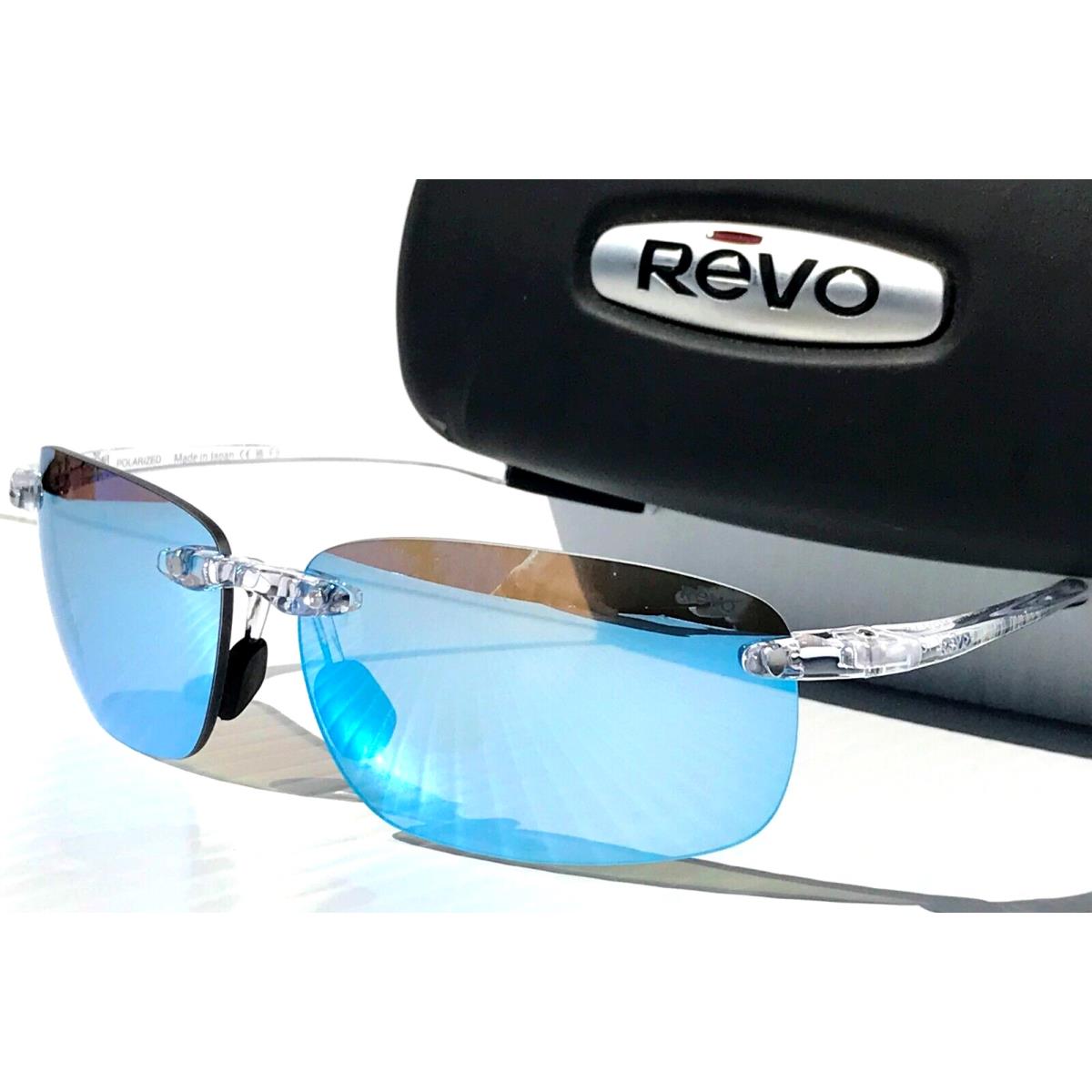 Revo Descend Pro Shiny Crystal Polarized Blue Lens Sunglass 1210 09 Blp