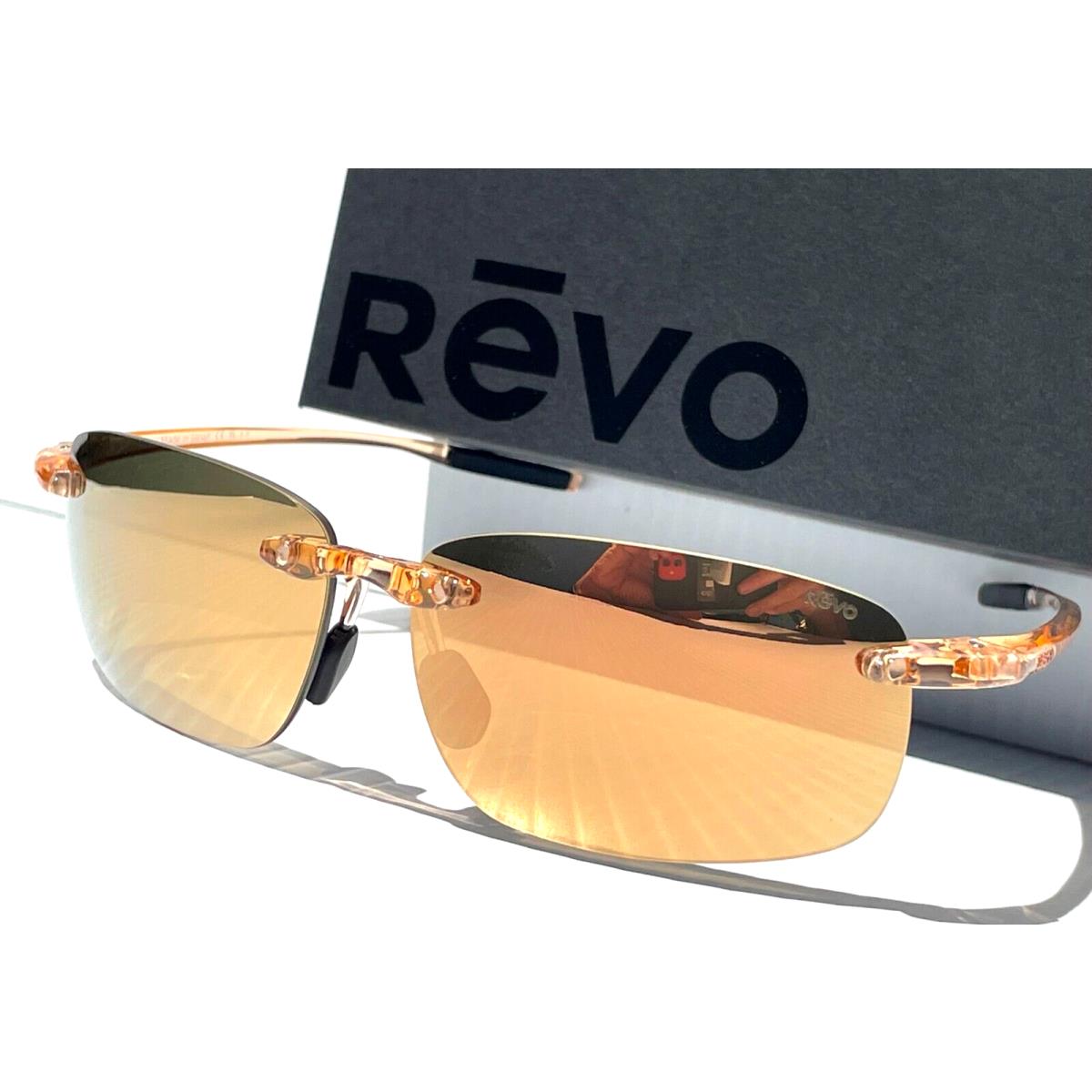 Revo Descend Pro Shiny Crystal Sand Polarized Champagne Sunglass 1210 12 CH