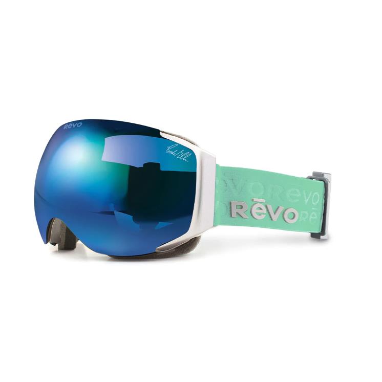 Revo Flex No. 2 Bode Miller Metallic White Goggles Photochromic Blue Water Lens