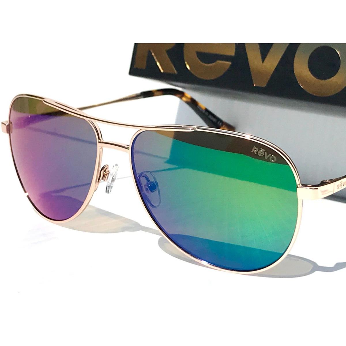 Revo Relay Petite Polished Gold Polarized Green Lens Sunglass 1156 04 GN