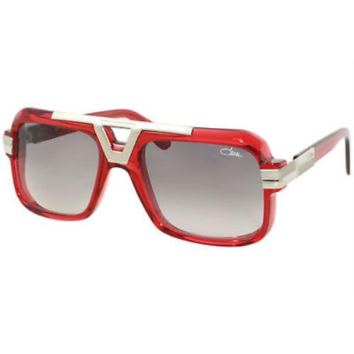 Cazal Legends 664 004 Sunglasses Men`s Red-silver/grey Gradient Lenses 56mm - Frame: Red, Lens: Gray