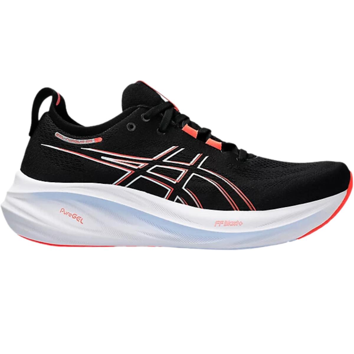 Men`s Asics Gel-nimbus 26 Running Shoes All Colors US Sizes 7-14 Black/True Red