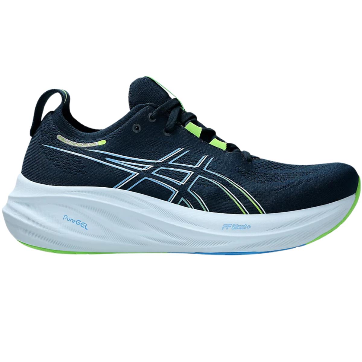 Men`s Asics Gel-nimbus 26 Running Shoes All Colors US Sizes 7-14 French Blue/Electric Lime